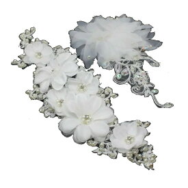 花嫁 ブライダル用 髪飾り コサージュ セット 花 パール ウェディング 小物 ヘッドドレス パーティー ヘアコサージュ 発表会 パーティー 演奏会 お花 フラワーモチーフ 白 送料無料 レディース フォーマル 高見え プレゼント おすすめ 人気