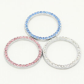 エンジンスタートボタン リング (パワーボタン・パワースイッチ)用 クリスタルリング(内径・外形 選択肢から) 3色(クリア ピンク ブルー) 愛車のプレミアム満足度アップに 送料無料 おすすめ 人気