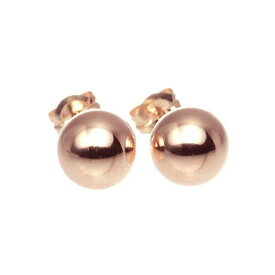 18K 18金 ピンクゴールド 6mm 丸玉ピアス ボールピアス 　地金キャッチ(K18PG)【即納】【メール便発送】