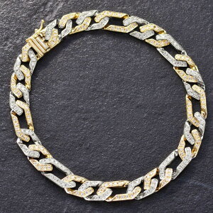 �y�労�ӍՁ�11%OFF�N�[�|���z�약 �u���X���b�g K18 18K 18�� �v���`�i Pt900 �R���r �����Y �_�C�������h �u���b�N�_�C�������h ���o�[�V�u�� �약�u���X���b�g 20cm ���{�� ������� �V���v�� �v