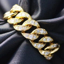 【スーパーSALE★13%OFFクーポン】喜平 指輪 K18 18K メンズリング 18金 ダイヤモンド メンズ 喜平リング チェーンリング 18号 男性 日本製 刻印入り 鑑別書付き シンプル 30代 40代 50代 【人気アイテム】【動画あり】