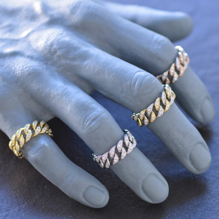 楽天市場】喜平 指輪 K18PG ピンクゴールド プラチナ コンビ メンズ  