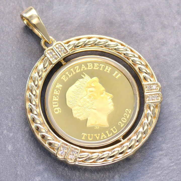 楽天市場】コインペンダントトップ メンズ K24 純金 1/5oz  