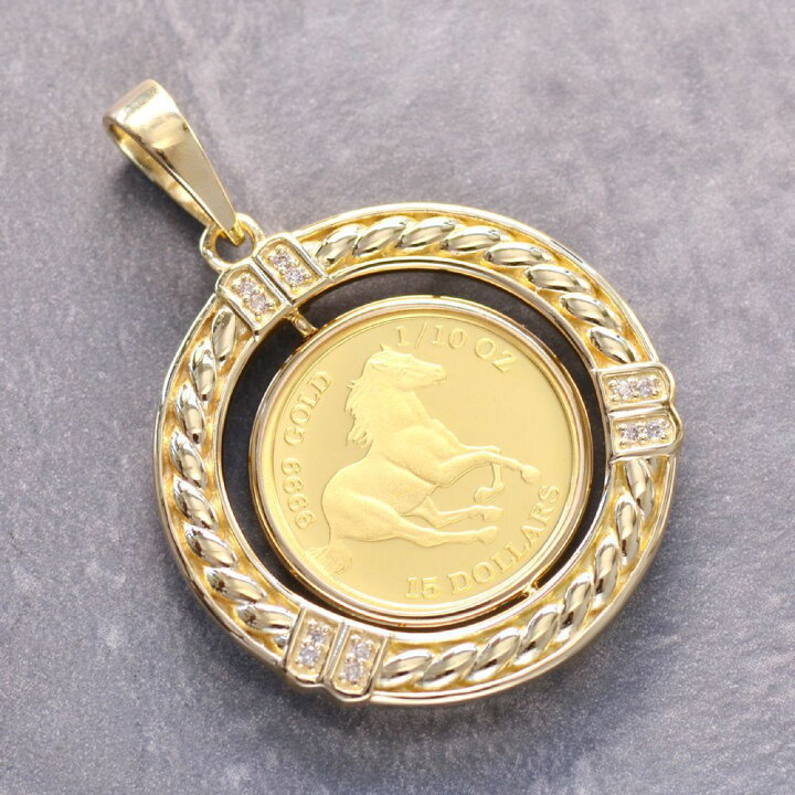 楽天市場】コインペンダントトップ メンズ K24 純金 1/10oz  