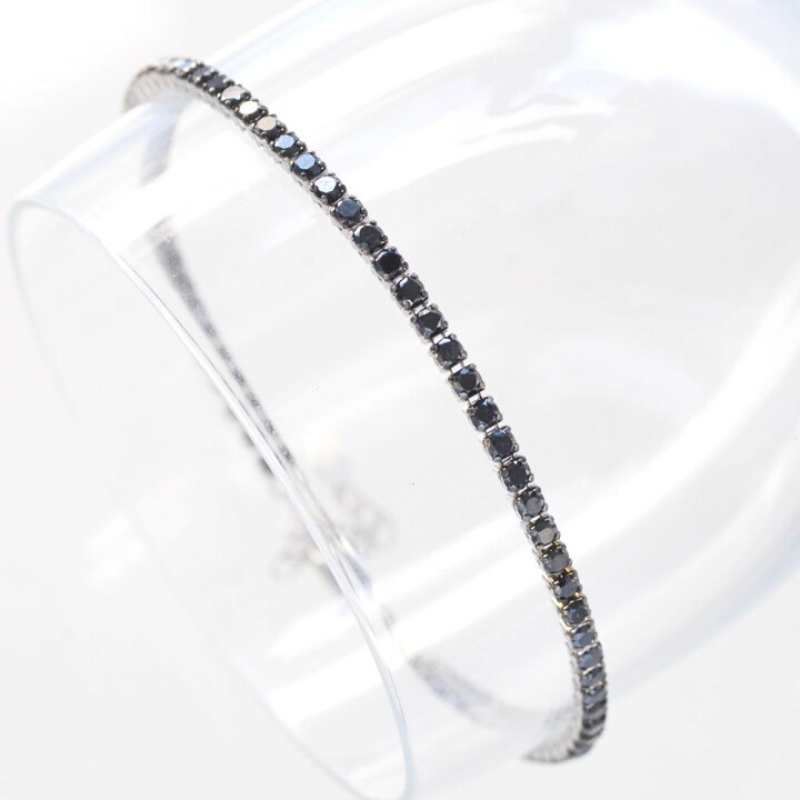 楽天市場】ブレスレット プラチナ メンズ ブラックダイヤモンド 3  