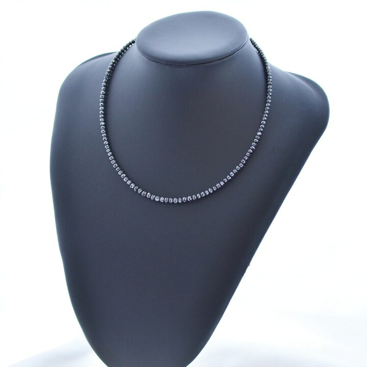 楽天市場】プラチナ ネックレス メンズ ブラックダイヤモンド 50  