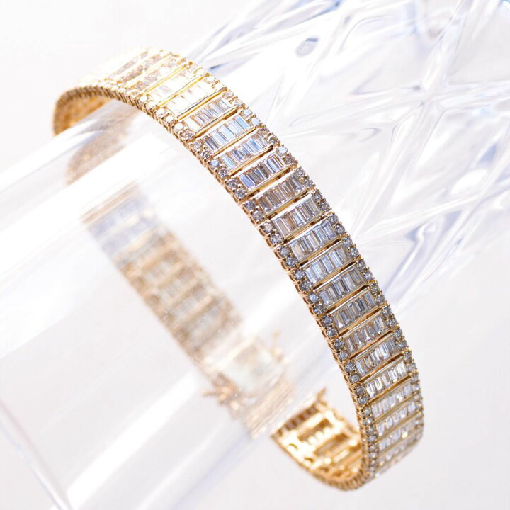 楽天市場】ブレスレット メンズ K18PG ダイヤモンド 8カラット ピンク  