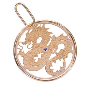 ペンダントトップ メンズ 18金 K18 18KPG サファイア ドラゴン 龍 ペンダントヘッド ピンクゴールド トップ ネックレストップ 日本製 刻印入り カラーストーン 大きめ シンプル プレゼント ギフト 【人気アイテム】