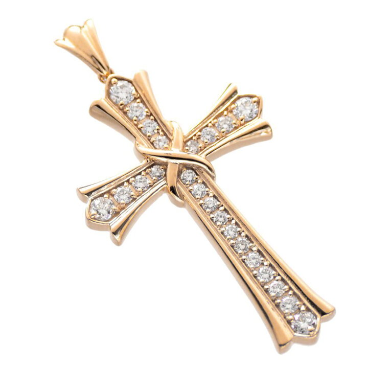 楽天市場】ペンダントトップ K18 18KPG クロス ダイヤモンド メンズ  