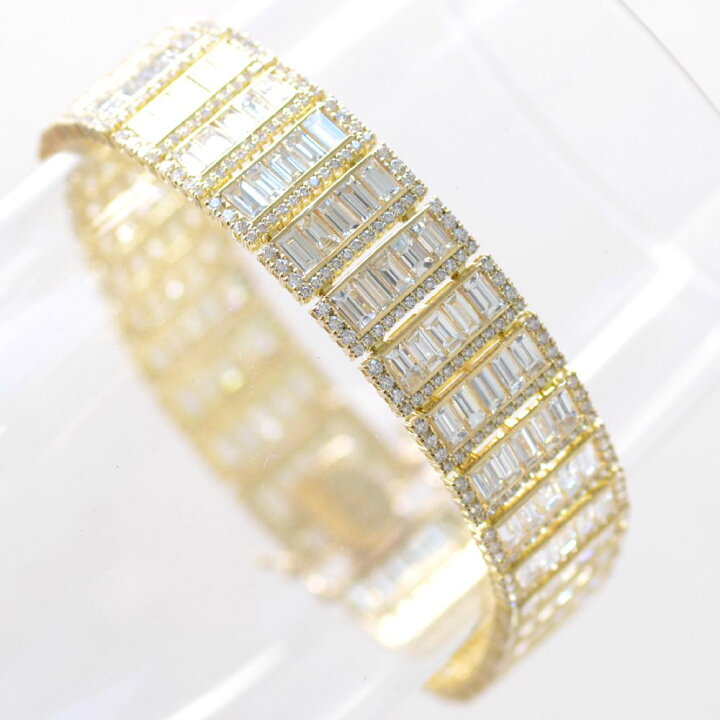 楽天市場】ブレスレット メンズ K18 ダイヤモンド 21カラット メンズ 