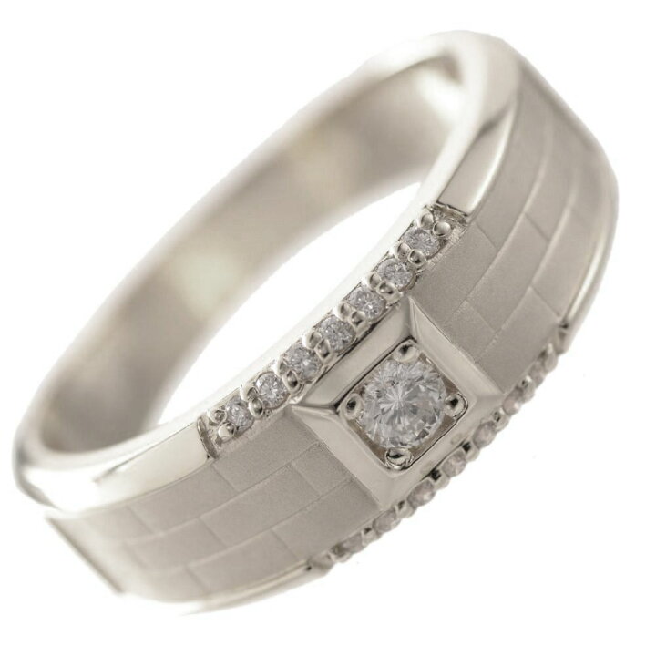 楽天市場】指輪 メンズリング 18金 K18 18KWG ホワイトゴールド  