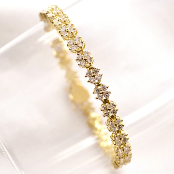 楽天市場】ダイヤモンド ブレスレット レディース K18 18K 18金 