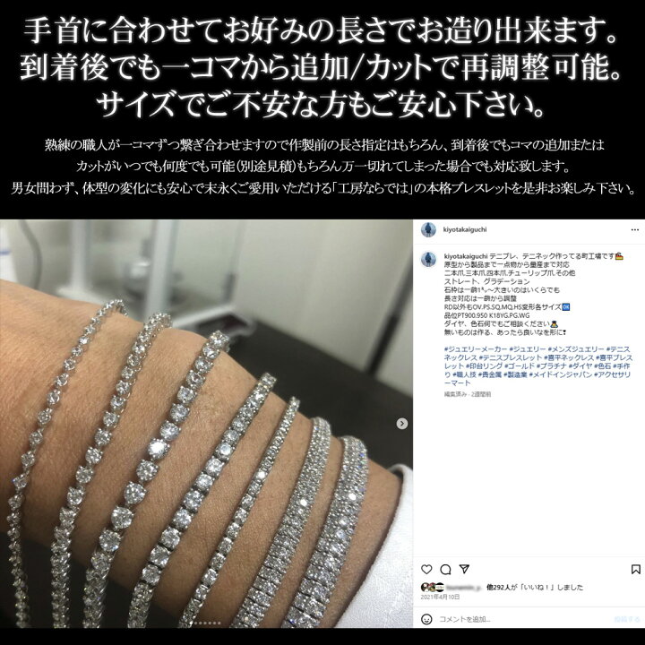 楽天市場】ブレスレット メンズ 18金 K18 18KWG ダイヤモンド 18  