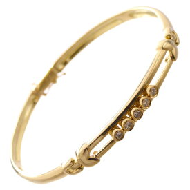 バングル 18金 K18 18K ダイヤモンド イエローゴールド メンズ レディース 細身 バングルブレスレット 日本製 刻印入り 鑑別書付き【動画あり】