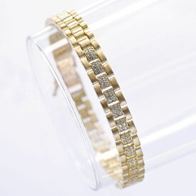 ブレスレット メンズ K18 18K 18金 ダイヤモンド メンズブレスレット ゴールド 艶消し 刻印入り 鑑別書付き シンプル プレゼント ギフト 【人気アイテム】【動画あり】