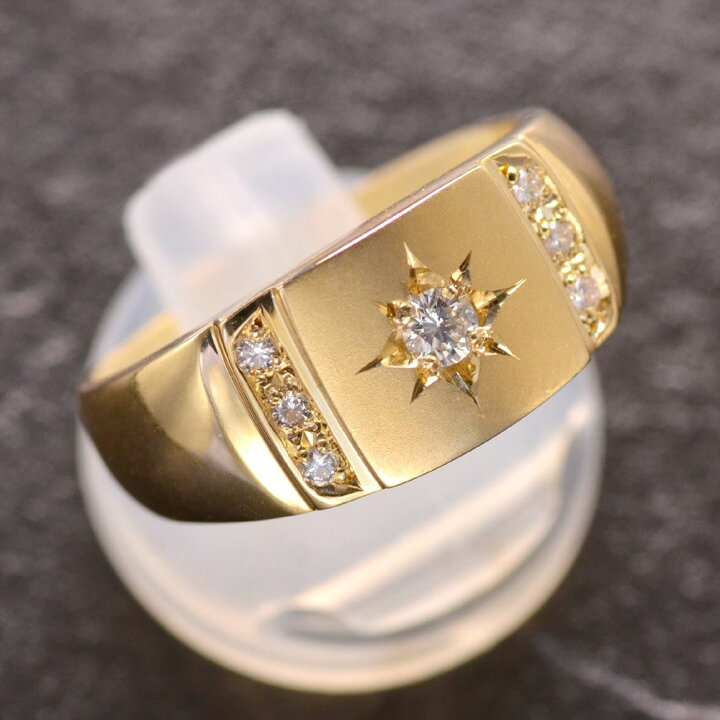 楽天市場】【ポイント10倍】指輪 メンズリング 18金 K18 ゴールド 18K 