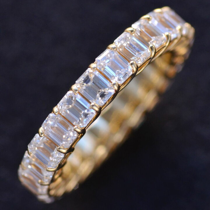 楽天市場】指輪 メンズリング 18金 K18 18K エメラルドカット 
