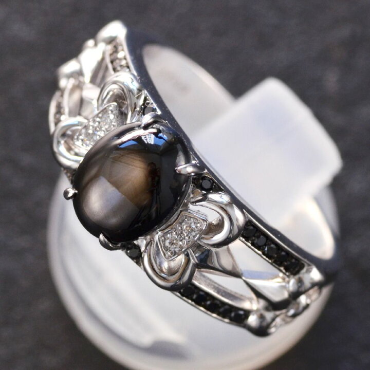 楽天市場】指輪 メンズリング プラチナ ブラックスター 