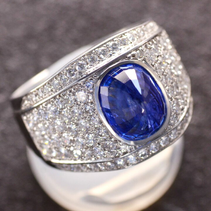 楽天市場】メンズ リング 指輪 プラチナ サファイア ダイヤモンド  