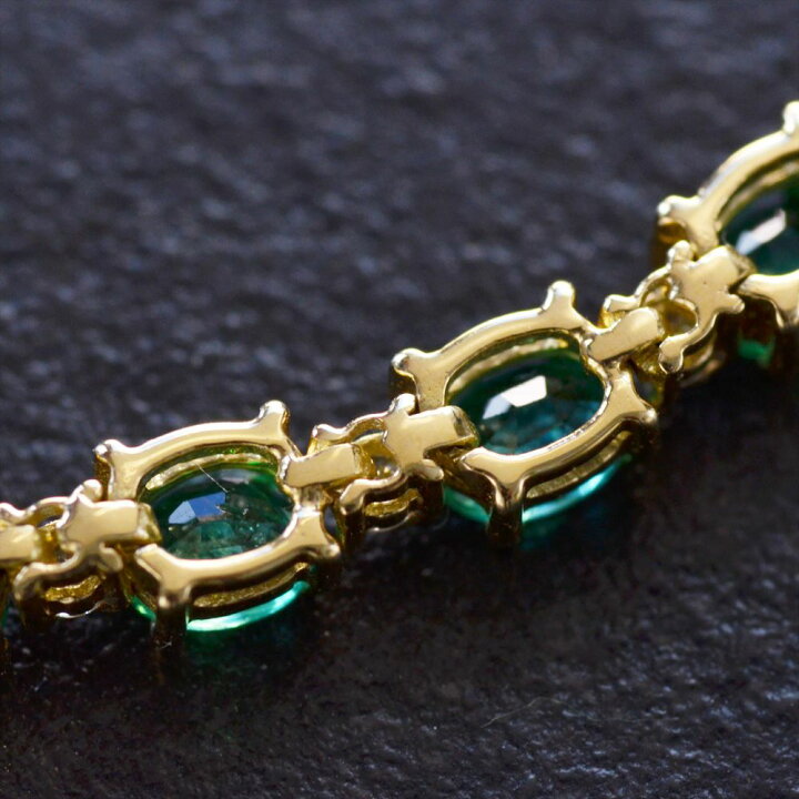 楽天市場】ブレスレット K18 18K 18金 エメラルド ダイヤモンド  