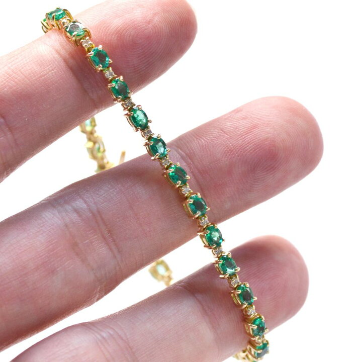 楽天市場】ブレスレット K18 18K 18金 エメラルド ダイヤモンド  