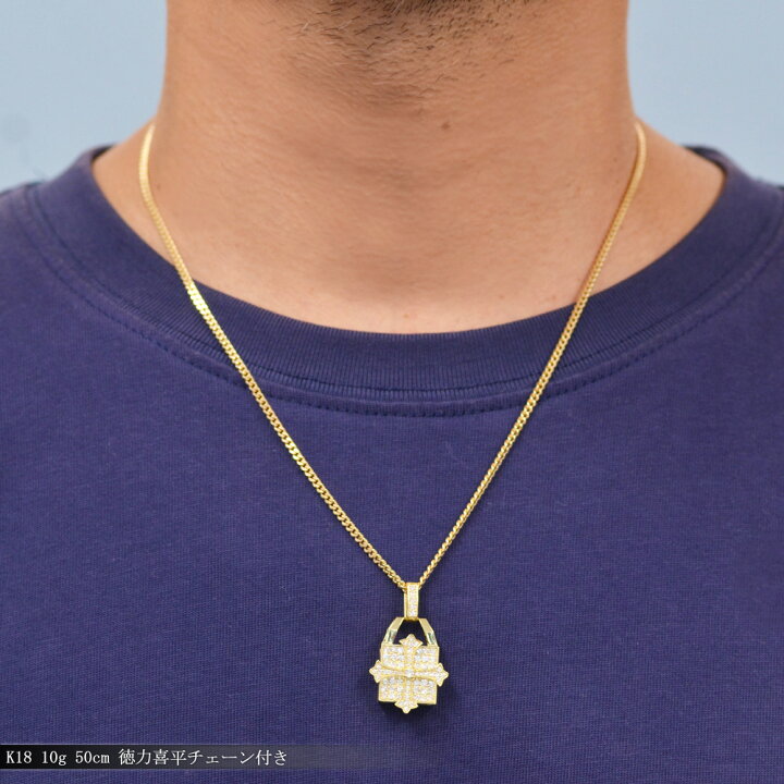 楽天市場】喜平ネックレス 18金 K18 18K ダイヤモンド クロス 十字架 