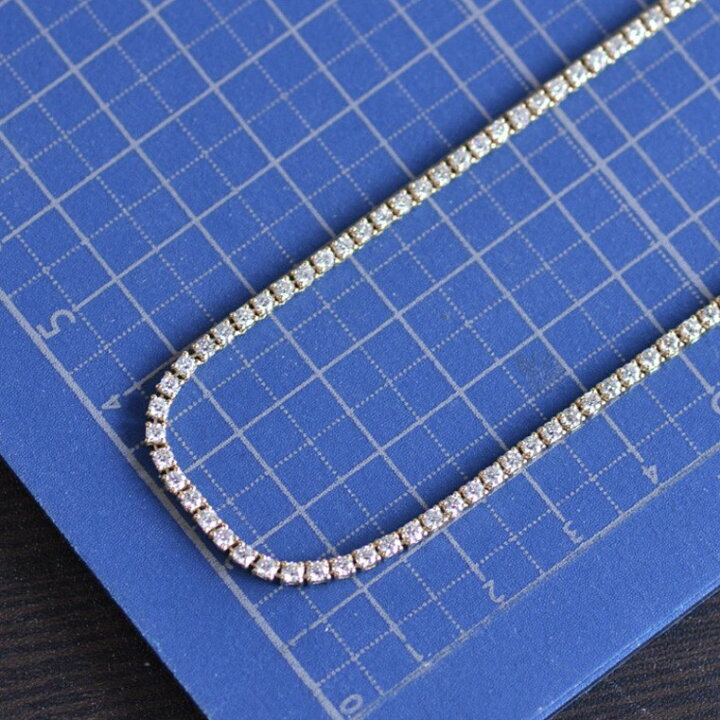 K18WG テニスネックレス ダイヤモンド 5ct 13.2g EG1535