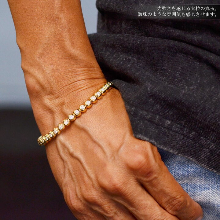 楽天市場】ブレスレット メンズ K18 18金 18k ゴールド ダイヤモンド