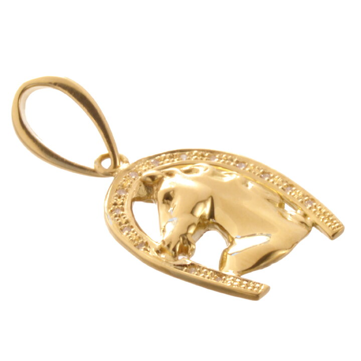 馬蹄 K18 ネックレストップ ペンダントトップ 18K 刻印 18金 イエロー 