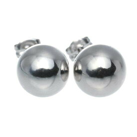 【マラソン同時開催★10%OFFクーポン】ホワイトゴールド7mm 丸玉ピアス ボールピアス 　地金キャッチ(K14WG)【即納】【メール便発送】