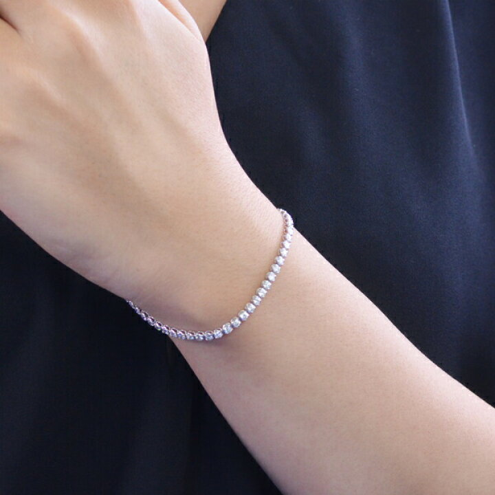 楽天市場】ブレスレット K18WG 18金 ホワイトゴールド ダイヤモンド 3  