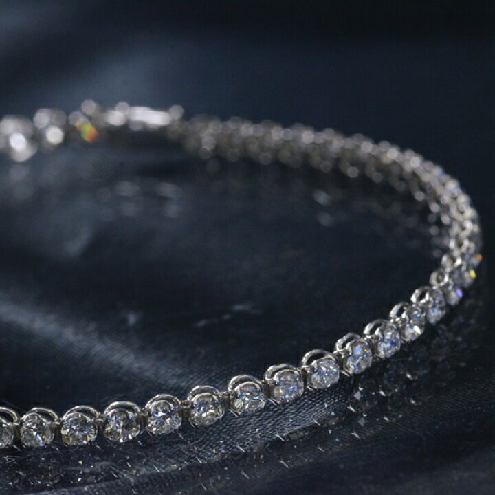 楽天市場】ブレスレット K18WG 18金 ホワイトゴールド ダイヤモンド 3  