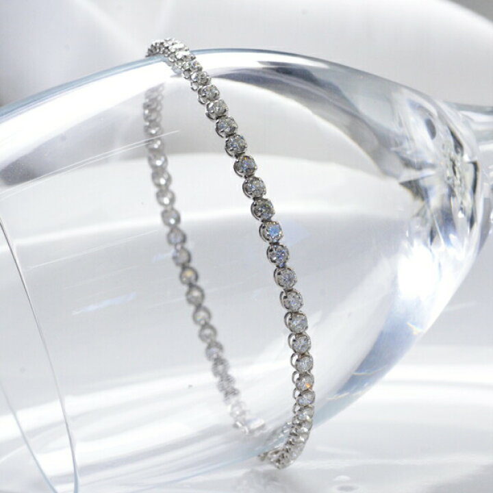 楽天市場】ブレスレット K18WG 18金 ホワイトゴールド ダイヤモンド 3  