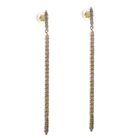 ピアス レディース K18 ダイヤモンド 18金 ラインピアス ロング 揺れるピアス 日本製 刻印入り 女性