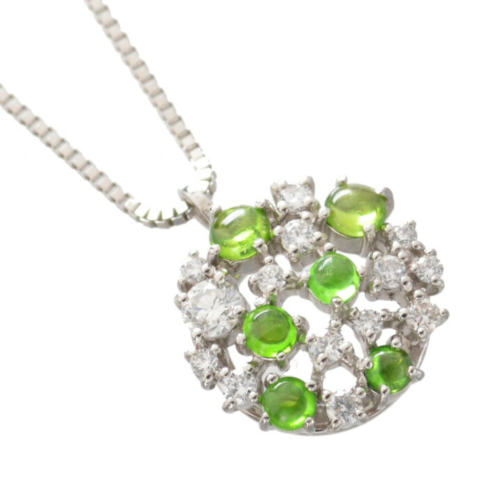 楽天市場】デマントイドガーネット ダイヤモンド ネックレス Pt950  