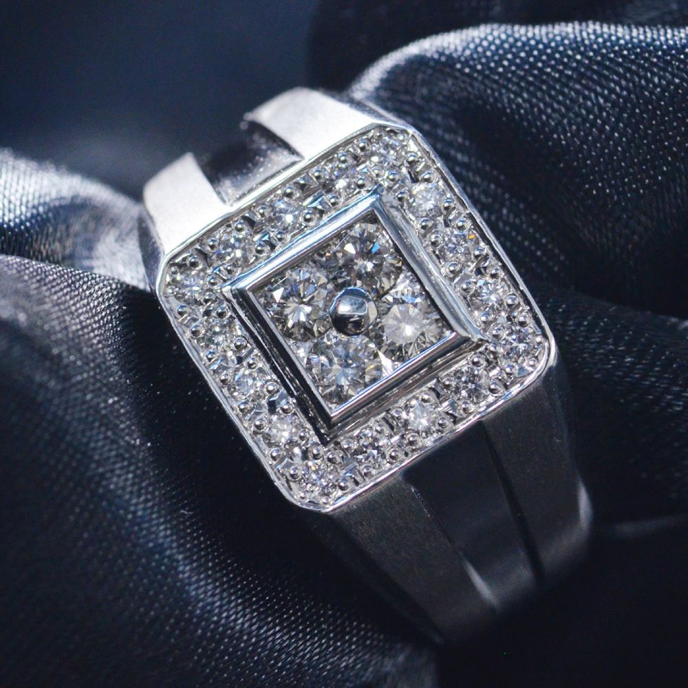 楽天市場】プラチナ リング メンズ 指輪 印台 ダイヤモンド Pt950 幅広