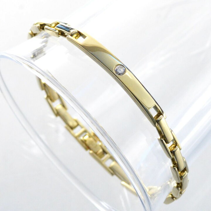 楽天市場】ブレスレット メンズ 18金 K18 ゴールド プレート メンズ  