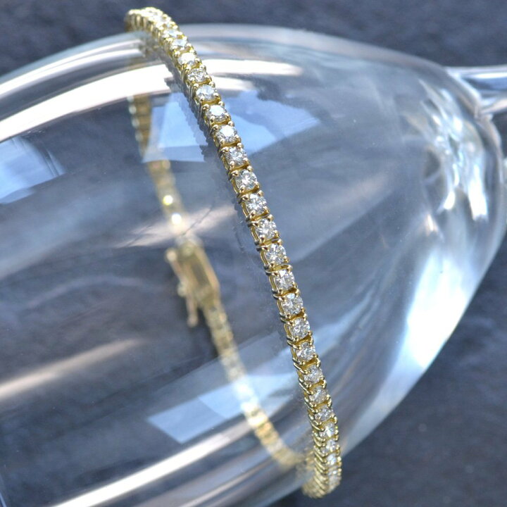楽天市場】テニスブレスレット メンズ 18金 ダイヤモンド 3カラット 