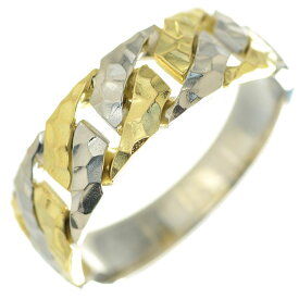 【スーパーSALE★13%OFFクーポン】指輪 喜平リング K18 18金 メンズ イエローゴールド プラチナ コンビ 男性 Pt900 槌目 幅広 地金 日本製 刻印入り シンプル 30代 40代 50代 【人気アイテム】