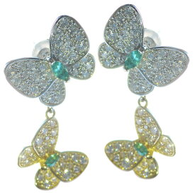 ピアス レディース K18 ダイヤモンド パライバトルマリン プラチナ Pt900 蝶 バタフライ ダイヤモンドピアス パヴェ 刻印入り 日本製 女性 鑑別書付き カラーストーン【人気アイテム】