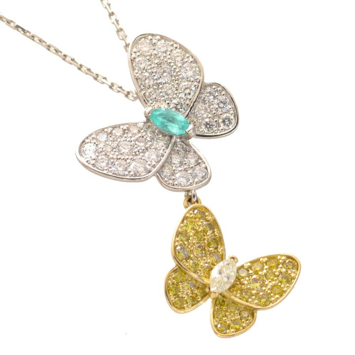 楽天市場】ネックレス レディース 18金 K18 プラチナ パライバ  