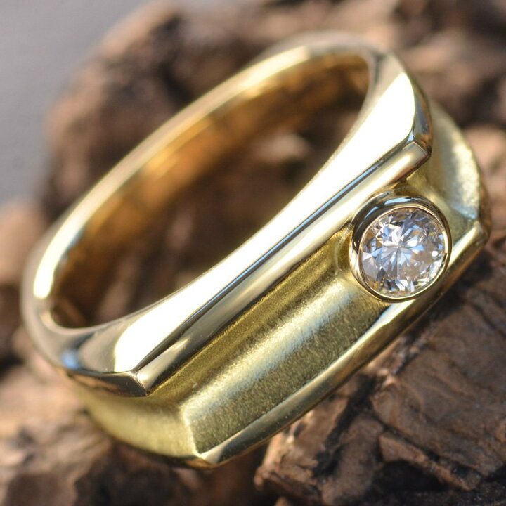 楽天市場】【スーパーSALE☆13%OFFクーポン!】指輪 メンズリング 18金  