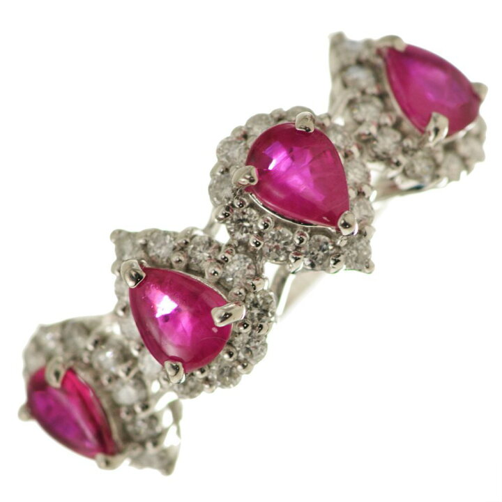 楽天市場】指輪 レディース ルビー リング プラチナ ダイヤモンド  