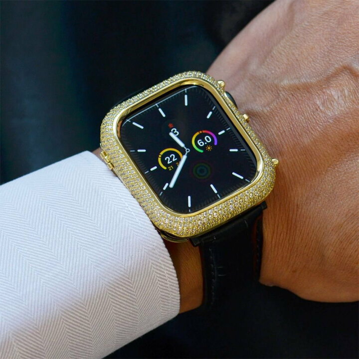 楽天市場】アップルウォッチ カバー 18金 ダイヤモンド K18 18K 44mm 