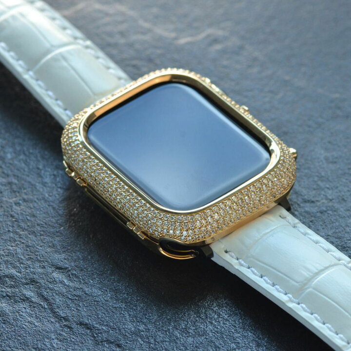 楽天市場】アップルウォッチ カバー 18金 ダイヤモンド K18 18K ピンク  