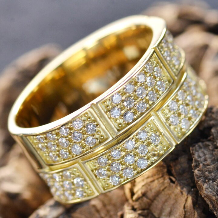 楽天市場】指輪 メンズリング 18金 K18 ダイヤモンド リング ゴールド  