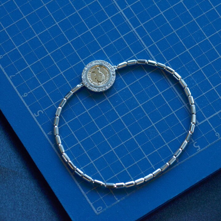 楽天市場】ブレスレット メンズ プラチナ コイン ダイヤモンド  