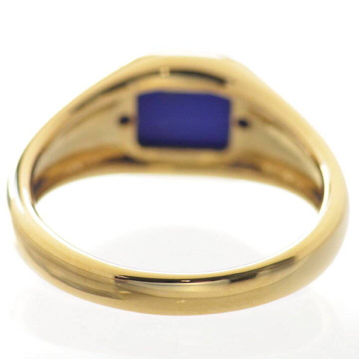 楽天市場】指輪 メンズリング 18金 K18 18K 印台 リング ラピスラズリ  