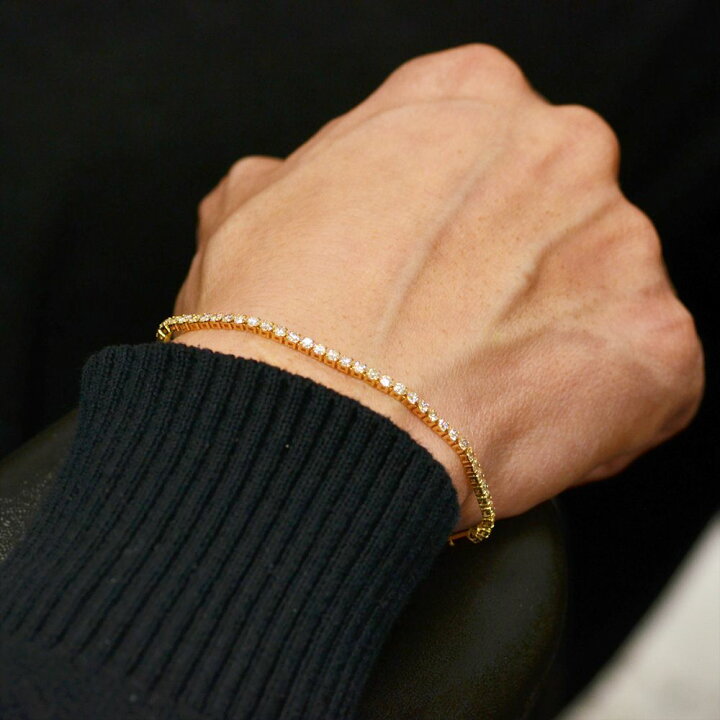 楽天市場】ブレスレット メンズ K18 18K 18金 ダイヤモンド 1.5  