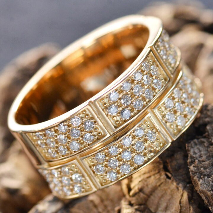 指輪 メンズリング 18金 K18PG ダイヤモンドリング ピンクゴールド 1  